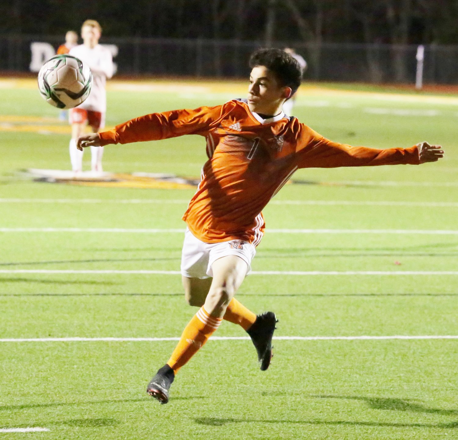 Yellowjacket Omar Galaz offered a beautifully-handled shot attempt in the 18th minute of action against Van last Friday.